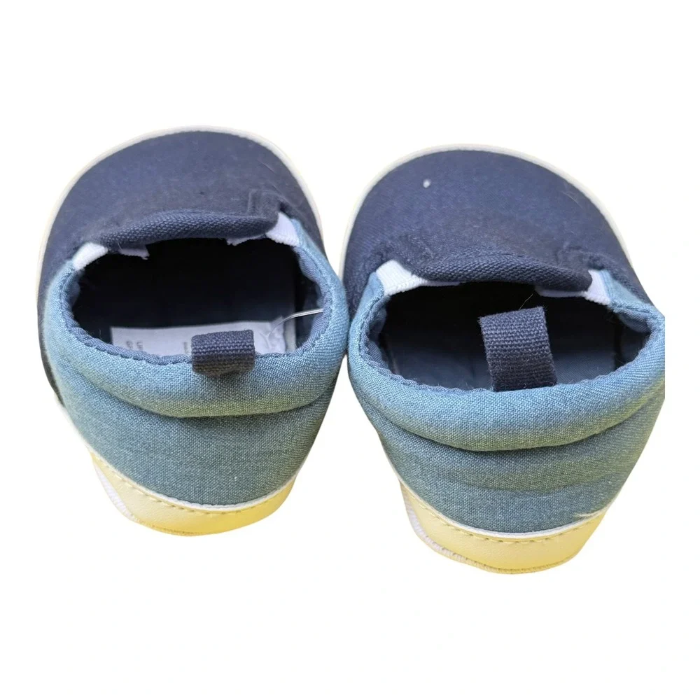 Nautical Child‎ of Mine Slip On Shoes 0-3M Navy Blue Canvas Sneakers Soft Sole